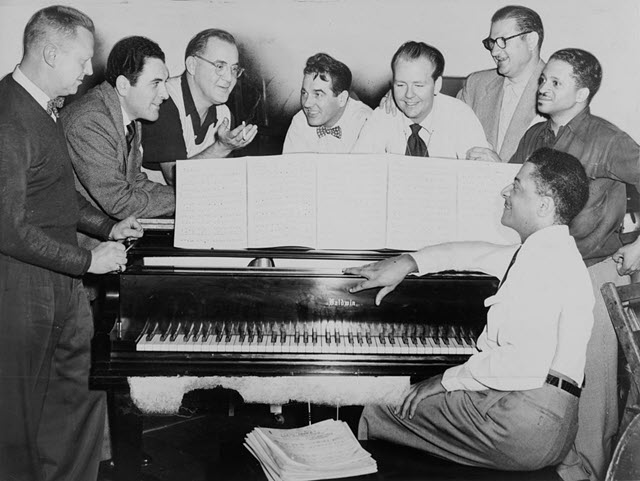 Benny Goodman with some famous musicians