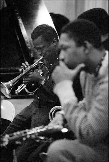 Miles Davis and John Coltrane together