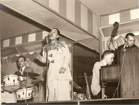 Billie Holiday performing her song in Washington